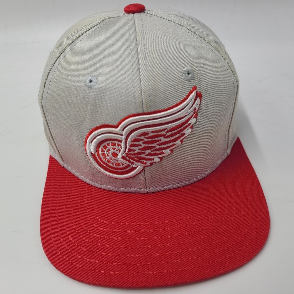Youth Detroit Red Wings Hat Snapback Reebok Gray‎ Red NHL Flat Brim Casual Wear